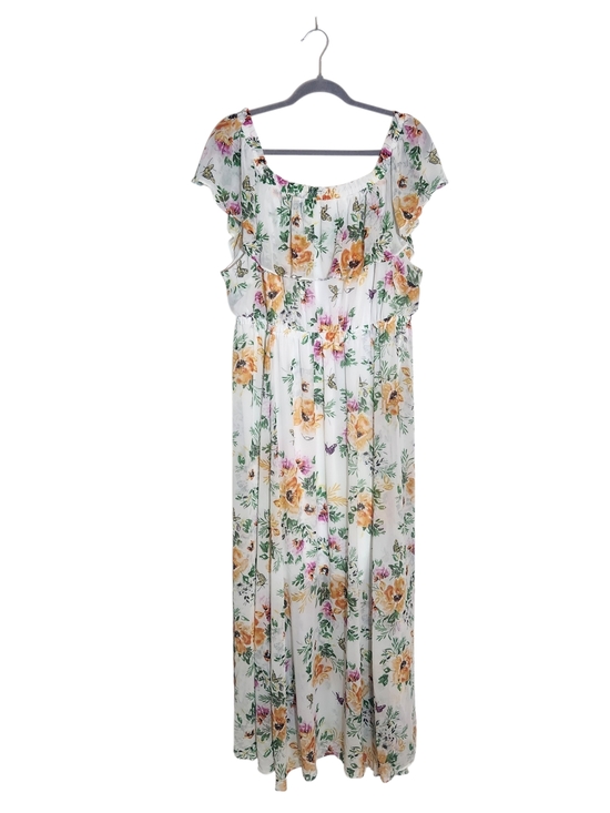 torrid Dresses & Skirts - Torrid White Floral Maxi Dress Size 2X Wedding Guest Dress